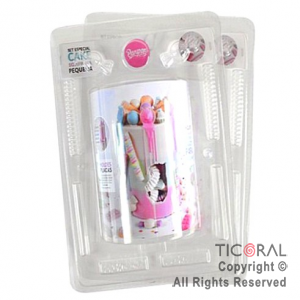 SET DE 2 PLACAS CAKE SORPRESA TAMA�O CHICO 2 x 1